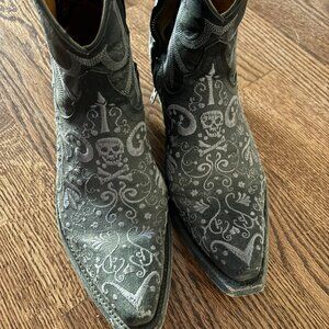Old Gringo Day of the Dead Booties size 7.5